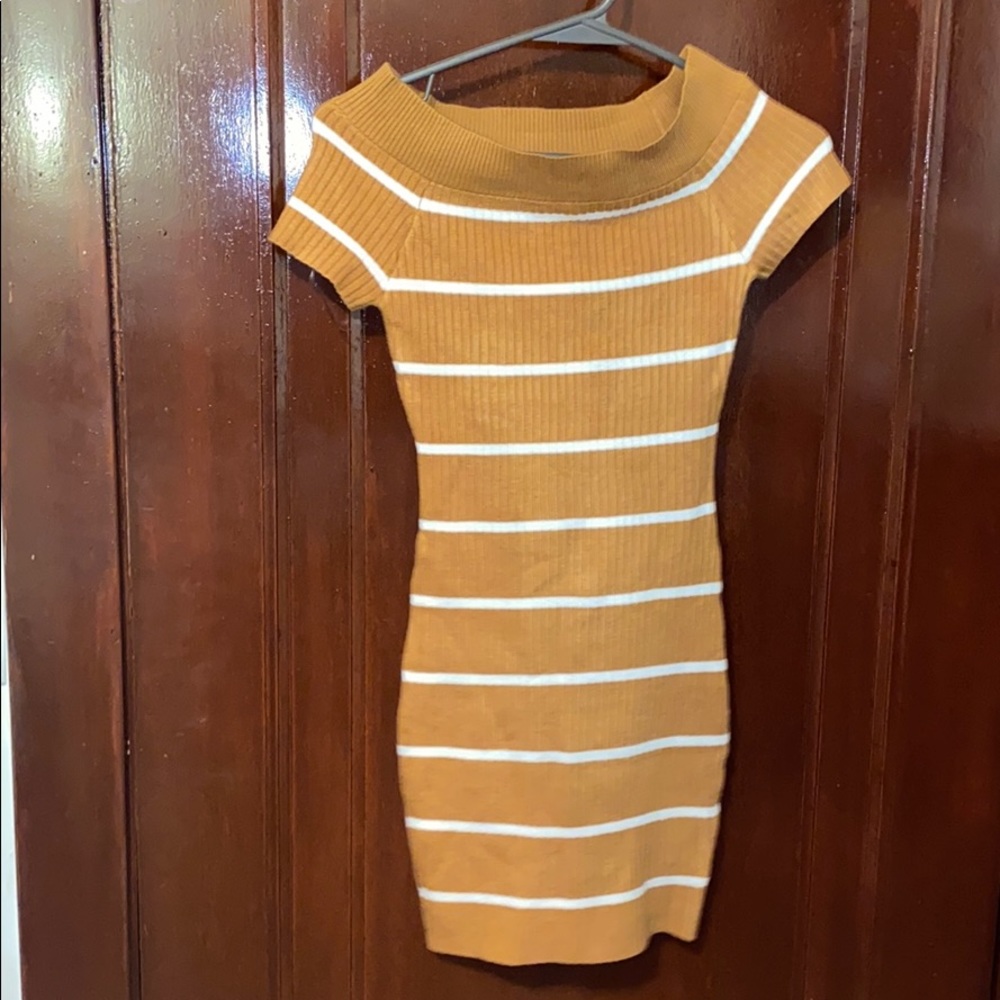 Off the shoulder bodycon, mini dress